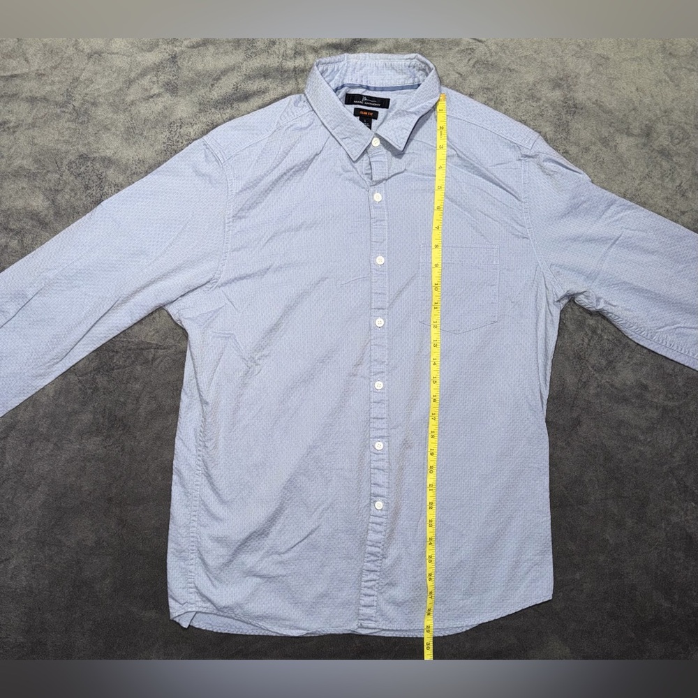Marc Anthony Men’s Slim Fit Button Up Long Sleeve SIZE LARGE Light Blue